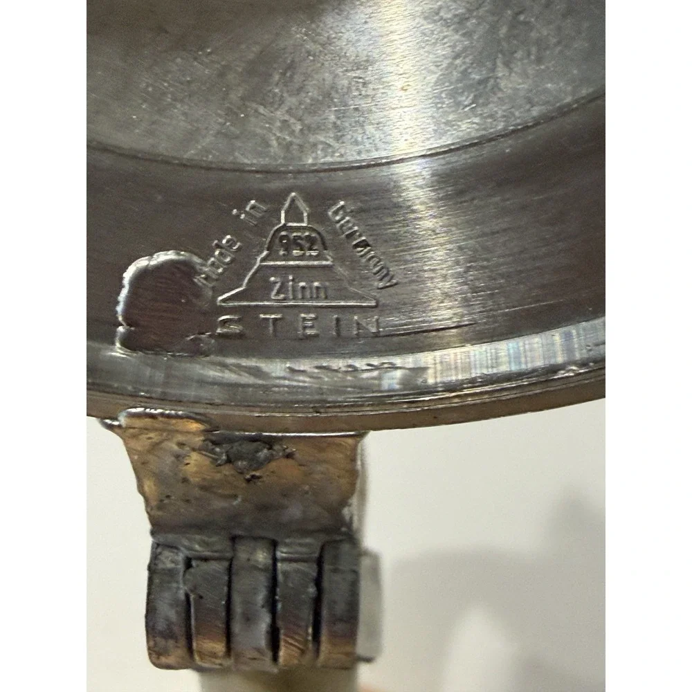Marzi & Remy Germany Stoneware Beer Stein Auf Der Alm Pewter Lid 7